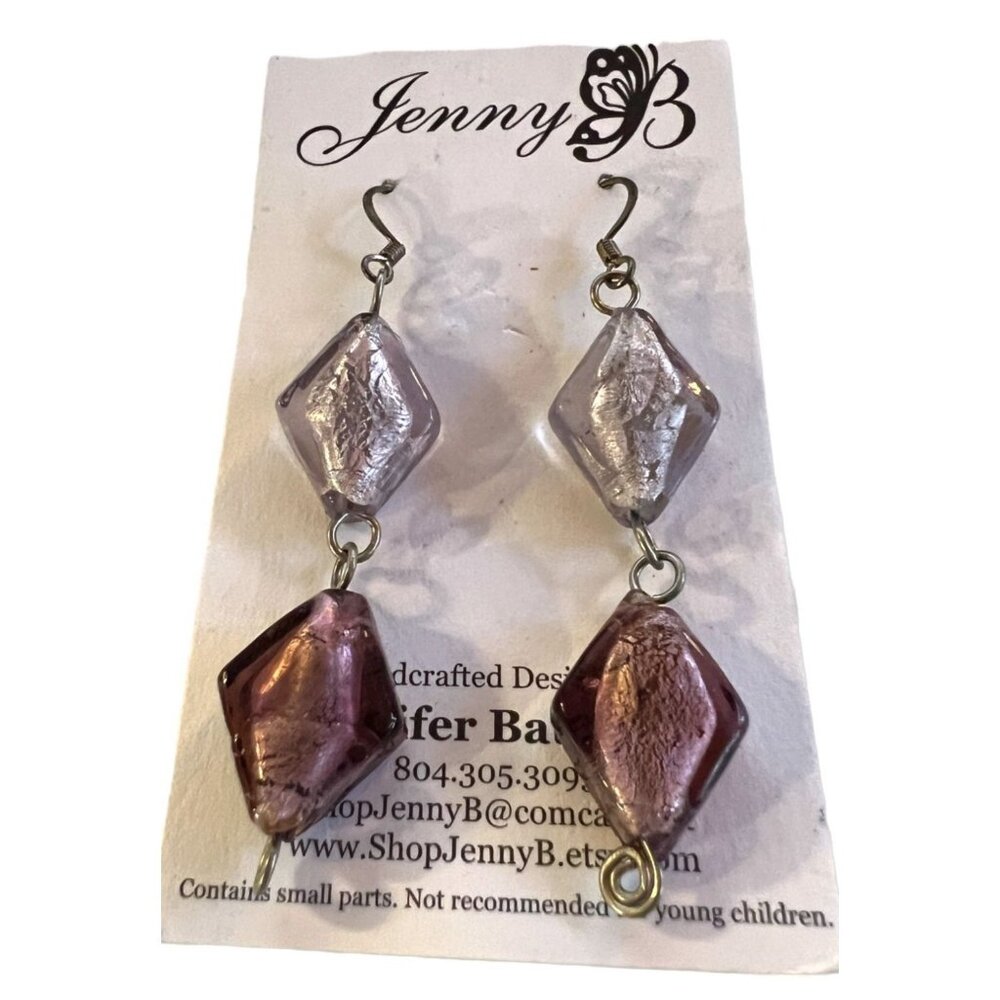 Jenny B Beaded Fish Hook Drop Dangle Pierced Earrings